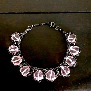 J Crew purple stone statement necklace